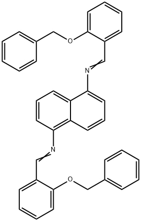 N,N'-bis[2-(benzyloxy)benzylidene]-1,5-naphthalenediamine Struktur