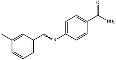 4-[(3-methylbenzylidene)amino]benzamide Struktur