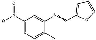 N-(2-furylmethylene)-2-methyl-5-nitroaniline Struktur