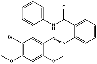 2-[(5-bromo-2,4-dimethoxybenzylidene)amino]-N-phenylbenzamide Struktur