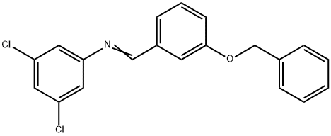 N-[3-(benzyloxy)benzylidene]-3,5-dichloroaniline Struktur