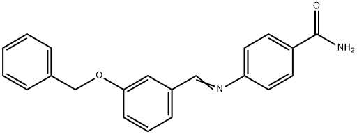 4-{[3-(benzyloxy)benzylidene]amino}benzamide Struktur