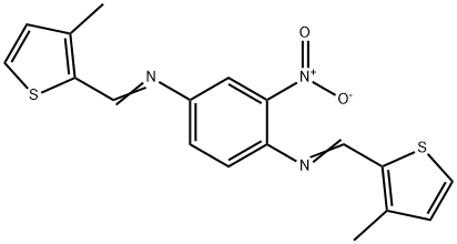 N,N'-bis[(3-methyl-2-thienyl)methylene]-2-nitro-1,4-benzenediamine Struktur