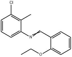 (3-chloro-2-methylphenyl)(2-ethoxybenzylidene)amine Struktur