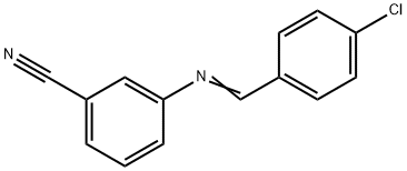 3-[(4-chlorobenzylidene)amino]benzonitrile Struktur