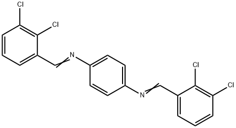 N,N'-bis(2,3-dichlorobenzylidene)-1,4-benzenediamine Struktur