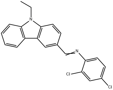 (2,4-dichlorophenyl)[(9-ethyl-9H-carbazol-3-yl)methylene]amine Struktur