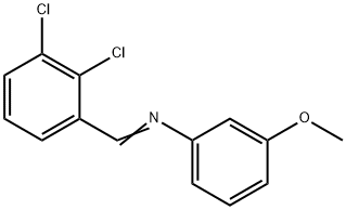 N-(2,3-dichlorobenzylidene)-3-methoxyaniline Struktur