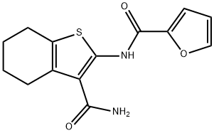 N-(3-carbamoyl-4,5,6,7-tetrahydro-1-benzothiophen-2-yl)furan-2-carboxamide Struktur