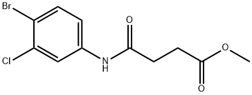 methyl 4-[(4-bromo-3-chlorophenyl)amino]-4-oxobutanoate Struktur