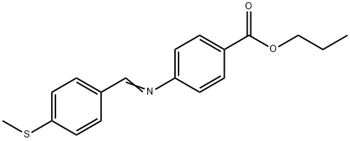 propyl 4-{[4-(methylsulfanyl)benzylidene]amino}benzoate Struktur