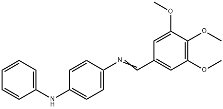 N-phenyl-N'-(3,4,5-trimethoxybenzylidene)-1,4-benzenediamine Structure