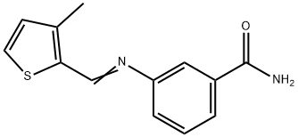 3-{[(3-methyl-2-thienyl)methylene]amino}benzamide Struktur