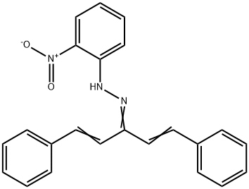 1-(2-nitrophenyl)-2-[3-phenyl-1-(2-phenylvinyl)-2-propen-1-ylidene]hydrazine Struktur