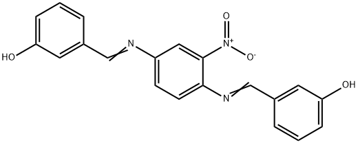 3,3'-[(2-nitro-1,4-phenylene)bis(nitrilomethylylidene)]diphenol Struktur