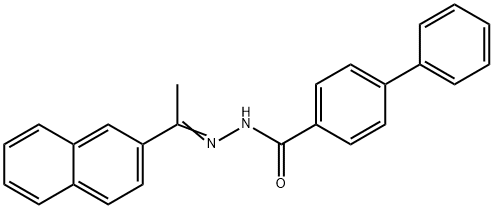 N'-[1-(2-naphthyl)ethylidene]-4-biphenylcarbohydrazide Struktur