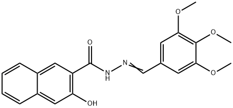 3-hydroxy-N'-(3,4,5-trimethoxybenzylidene)-2-naphthohydrazide Struktur