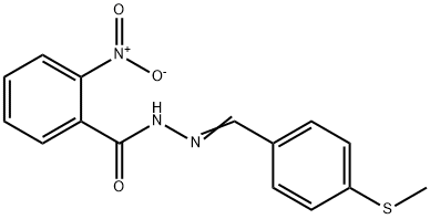 N'-[4-(methylsulfanyl)benzylidene]-2-nitrobenzohydrazide Struktur