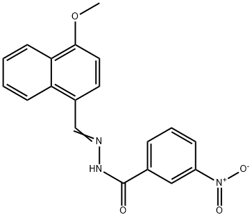 N'-[(4-methoxy-1-naphthyl)methylene]-3-nitrobenzohydrazide Struktur