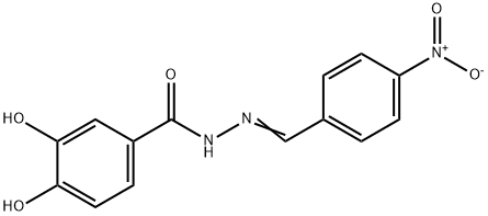 3,4-dihydroxy-N'-(4-nitrobenzylidene)benzohydrazide Struktur