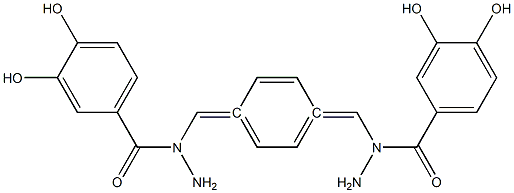 N',N''-[1,4-phenylenedi(methylylidene)]bis(3,4-dihydroxybenzohydrazide) Struktur