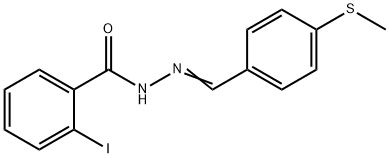 2-iodo-N'-[4-(methylsulfanyl)benzylidene]benzohydrazide Struktur