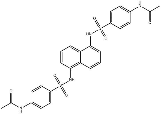 N,N'-[1,5-naphthalenediylbis(iminosulfonyl-4,1-phenylene)]diacetamide Struktur