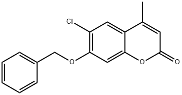 7-(benzyloxy)-6-chloro-4-methyl-2H-chromen-2-one Struktur