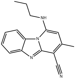 3-methyl-1-(propylamino)benzo[4,5]imidazo[1,2-a]pyridine-4-carbonitrile Struktur