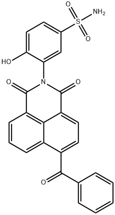 3-(6-benzoyl-1,3-dioxo-1H-benzo[de]isoquinolin-2(3H)-yl)-4-hydroxybenzenesulfonamide Struktur