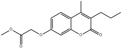 methyl 2-((4-methyl-2-oxo-3-propyl-2H-chromen-7-yl)oxy)acetate Struktur