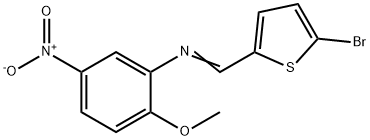 N-[(5-bromo-2-thienyl)methylene]-2-methoxy-5-nitroaniline Struktur