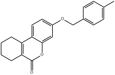 3-((4-methylbenzyl)oxy)-7,8,9,10-tetrahydro-6H-benzo[c]chromen-6-one Struktur