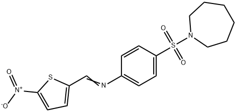 4-(1-azepanylsulfonyl)-N-[(5-nitro-2-thienyl)methylene]aniline Struktur