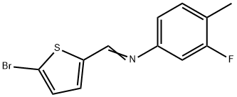 N-[(5-bromo-2-thienyl)methylene]-3-fluoro-4-methylaniline Struktur