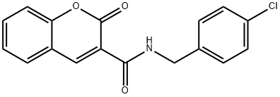 N-[(4-chlorophenyl)methyl]-2-oxochromene-3-carboxamide Struktur