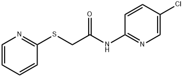 N-(5-chloropyridin-2-yl)-2-(pyridin-2-ylsulfanyl)acetamide Struktur