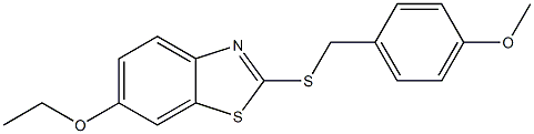 6-ethoxy-2-[(4-methoxybenzyl)sulfanyl]-1,3-benzothiazole Struktur