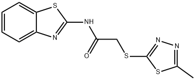 N-(1,3-benzothiazol-2-yl)-2-[(5-methyl-1,3,4-thiadiazol-2-yl)sulfanyl]acetamide Struktur