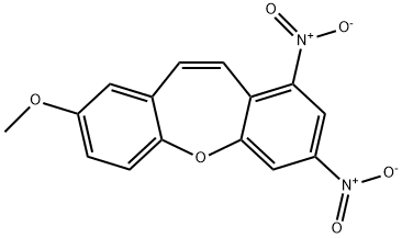 8-Methoxy-1,3-dinitro-dibenzo[b,f]oxepine Struktur