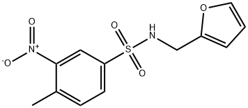 N-(furan-2-ylmethyl)-4-methyl-3-nitrobenzenesulfonamide Struktur