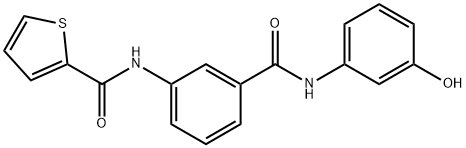 N-{3-[(3-hydroxyphenyl)carbamoyl]phenyl}thiophene-2-carboxamide Struktur