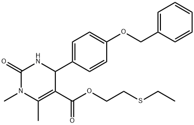 2-(ethylthio)ethyl 4-(4-(benzyloxy)phenyl)-1,6-dimethyl-2-oxo-1,2,3,4-tetrahydropyrimidine-5-carboxylate Struktur