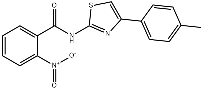 2-nitro-N-(4-(p-tolyl)thiazol-2-yl)benzamide Struktur