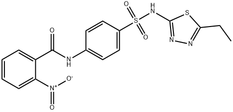 N-(4-(N-(5-ethyl-1,3,4-thiadiazol-2-yl)sulfamoyl)phenyl)-2-nitrobenzamide Struktur