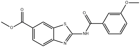 methyl 2-(3-methoxybenzamido)benzo[d]thiazole-6-carboxylate Struktur