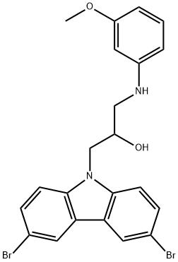 1-(3,6-dibromocarbazol-9-yl)-3-(3-methoxyanilino)propan-2-ol Struktur