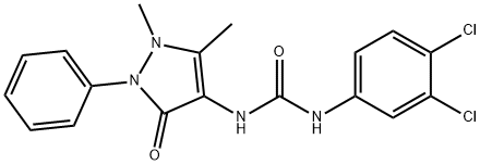 1-(3,4-dichlorophenyl)-3-(1,5-dimethyl-3-oxo-2-phenyl-2,3-dihydro-1H-pyrazol-4-yl)urea Struktur