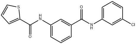 N-(3-{[(3-chlorophenyl)amino]carbonyl}phenyl)-2-thiophenecarboxamide Struktur