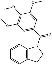 indolin-1-yl(3,4,5-trimethoxyphenyl)methanone Struktur